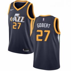 Mens Nike Utah Jazz 27 Rudy Gobert Swingman Navy Blue Road NBA Jersey Icon Edition