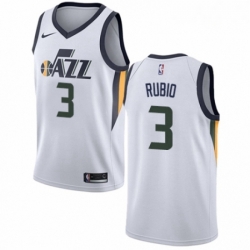 Mens Nike Utah Jazz 3 Ricky Rubio Authentic NBA Jersey Association Edition 