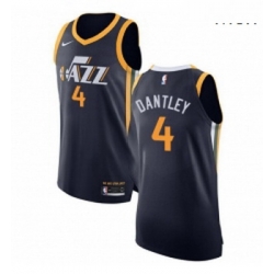 Mens Nike Utah Jazz 4 Adrian Dantley Authentic Navy Blue Road NBA Jersey Icon Edition