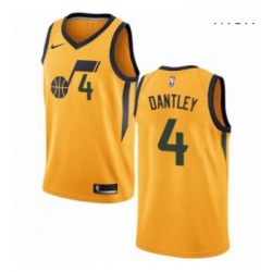 Mens Nike Utah Jazz 4 Adrian Dantley Swingman Gold NBA Jersey Statement Edition