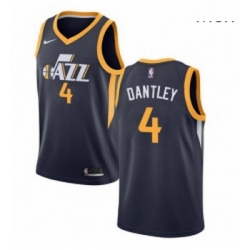Mens Nike Utah Jazz 4 Adrian Dantley Swingman Navy Blue Road NBA Jersey Icon Edition