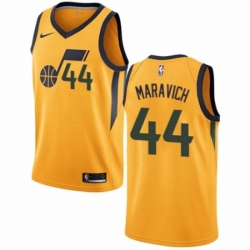Mens Nike Utah Jazz 44 Pete Maravich Authentic Gold NBA Jersey Statement Edition