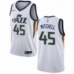 Mens Nike Utah Jazz 45 Donovan Mitchell Swingman NBA Jersey Association Edition 