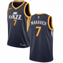 Mens Nike Utah Jazz 7 Pete Maravich Swingman Navy Blue Road NBA Jersey Icon Edition