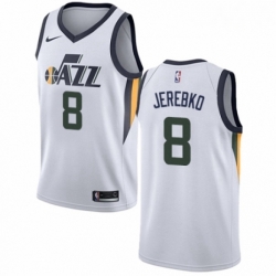Mens Nike Utah Jazz 8 Jonas Jerebko Authentic NBA Jersey Association Edition 