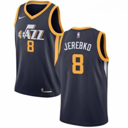 Mens Nike Utah Jazz 8 Jonas Jerebko Swingman Navy Blue Road NBA Jersey Icon Edition 
