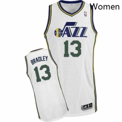 Womens Adidas Utah Jazz 13 Tony Bradley Authentic White Home NBA Jersey 