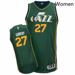 Womens Adidas Utah Jazz 27 Rudy Gobert Authentic Green Alternate NBA Jersey