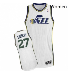 Womens Adidas Utah Jazz 27 Rudy Gobert Authentic White Home NBA Jersey