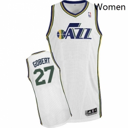 Womens Adidas Utah Jazz 27 Rudy Gobert Authentic White Home NBA Jersey