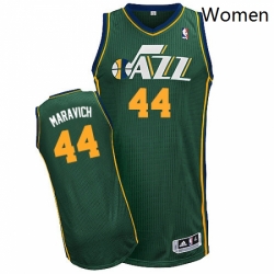 Womens Adidas Utah Jazz 44 Pete Maravich Authentic Green Alternate NBA Jersey