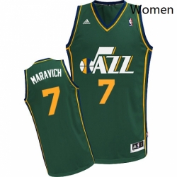 Womens Adidas Utah Jazz 7 Pete Maravich Swingman Green Alternate NBA Jersey