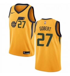 Womens Nike Utah Jazz 27 Rudy Gobert Authentic Gold NBA Jersey Statement Edition