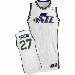 Youth Adidas Utah Jazz 27 Rudy Gobert Authentic White Home NBA Jersey