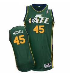 Youth Adidas Utah Jazz 45 Donovan Mitchell Authentic Green Alternate NBA Jersey 