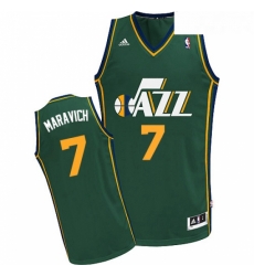 Youth Adidas Utah Jazz 7 Pete Maravich Swingman Green Alternate NBA Jersey