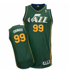 Youth Adidas Utah Jazz 99 Jae Crowder Authentic Green Alternate NBA Jersey 
