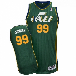 Youth Adidas Utah Jazz 99 Jae Crowder Authentic Green Alternate NBA Jersey 