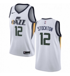 Youth Nike Utah Jazz 12 John Stockton Swingman NBA Jersey Association Edition