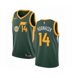 Youth Nike Utah Jazz 14 Jeff Hornacek Green Swingman Jersey Earned Edition