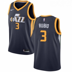 Youth Nike Utah Jazz 3 Ricky Rubio Swingman Navy Blue Road NBA Jersey Icon Edition 