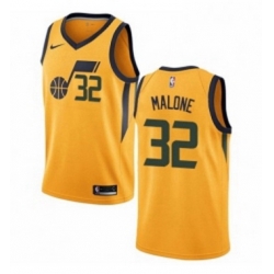 Youth Nike Utah Jazz 32 Karl Malone Swingman Gold NBA Jersey Statement Edition