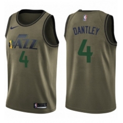 Youth Nike Utah Jazz 4 Adrian Dantley Swingman Green Salute to Service NBA Jersey