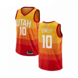 Youth Utah Jazz 10 Mike Conley Swingman Orange Basketball Jersey City Edition 