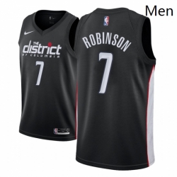 Men NBA 2018 19 Washington Wizards 7 Devin Robinson City Edition Black Jersey 
