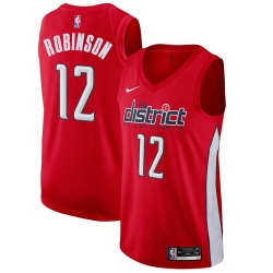 Men Nike Washington Wizards 12 Jerome Robinson Red NBA Swingman Earned Edition Jersey