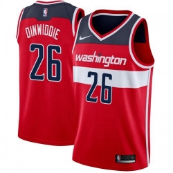 Men Nike Washington Wizards 26 Spencer Dinwiddie Red NBA Swingman Icon Edition Jersey