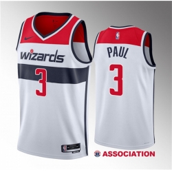 Men Washington Wizards 3 Chris Paul White Association Edition Stitched Jersey