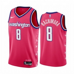 Men Washington Wizards 8 Rui Hachimura 2022 23 Pink Cherry Blossom City Edition Limited Stitched Basketball Jersey