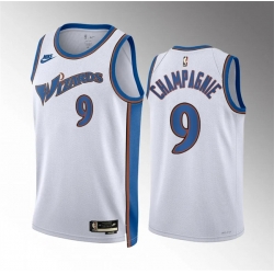 Men Washington Wizards 9 Justin Champagnie White Classic Edition Stitched Basketball Jersey