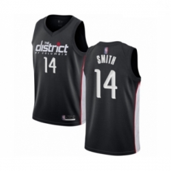 Men Washington Wizards Ish Smith Authentic Black Basketball Jersey City Edition