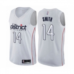 Men Washington Wizards Ish Smith Authentic White Basketball Jersey City Edition