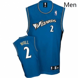 Mens Adidas Washington Wizards 2 John Wall Authentic Blue NBA Jersey