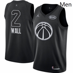 Mens Nike Jordan Washington Wizards 2 John Wall Swingman Black 2018 All Star Game NBA Jersey