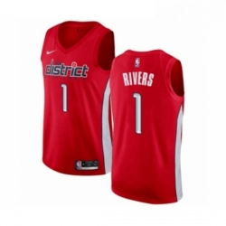 Mens Nike Washington Wizards 1 Austin Rivers Red Swingman Jersey Earned Edition 