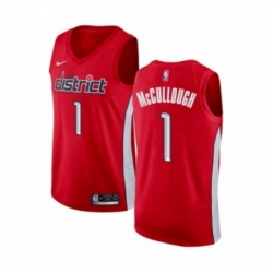 Mens Nike Washington Wizards 1 Chris McCullough Red Swingman Jersey Earned Edition