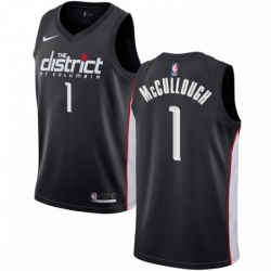 Mens Nike Washington Wizards 1 Chris McCullough Swingman Black NBA Jersey City Edition