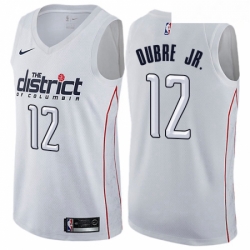 Mens Nike Washington Wizards 12 Kelly Oubre Jr Authentic White NBA Jersey City Edition