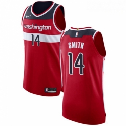 Mens Nike Washington Wizards 14 Jason Smith Authentic Red Road NBA Jersey Icon Edition