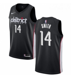 Mens Nike Washington Wizards 14 Jason Smith Swingman Black NBA Jersey City Edition