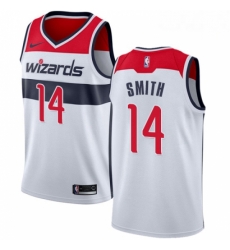 Mens Nike Washington Wizards 14 Jason Smith Swingman White Home NBA Jersey Association Edition