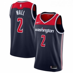 Mens Nike Washington Wizards 2 John Wall Swingman Navy Blue NBA Jersey Statement Edition