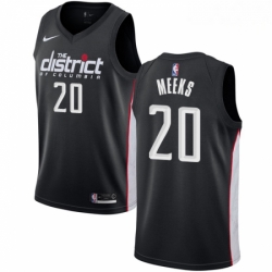 Mens Nike Washington Wizards 20 Jodie Meeks Swingman Black NBA Jersey City Edition 