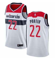 Mens Nike Washington Wizards 22 Otto Porter Authentic White Home NBA Jersey Association Edition 