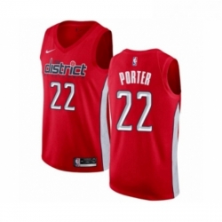 Mens Nike Washington Wizards 22 Otto Porter Red Swingman Jersey Earned Edition 