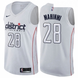 Mens Nike Washington Wizards 28 Ian Mahinmi Swingman White NBA Jersey City Edition 
